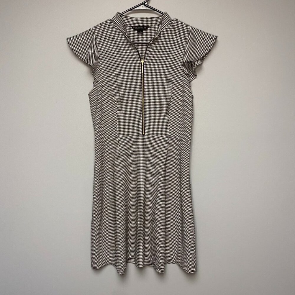 ZOE By Rachel Zoe Houndstooth Jackie O Style Knee Length Dress Size 8